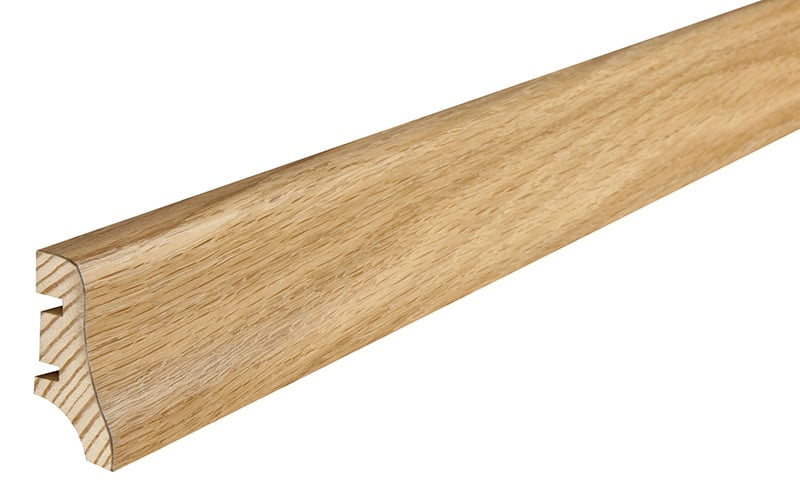 Podlahová soklová lišta dýhovaná, dýha dub, lak standard, 2200 x 40 mm, profil P10, P1001011A