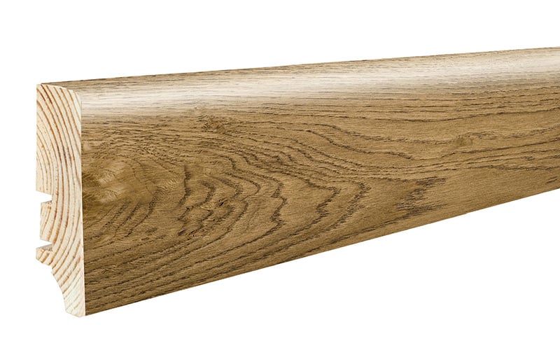 Podlahová soklová lišta dýhovaná, dýha dub, 2200 x 60 mm, profil P6S, P6S01422A