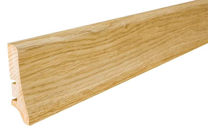 Podlahová soklová lišta dýhovaná, dýha dub, lak standard, 2200 x 58 mm, profil P20, P2001011A