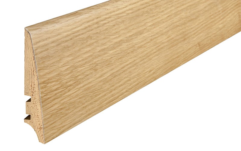Podlahová soklová lišta dýhovaná, dýha dub, lak standard, 2200 x 78 mm, profil P30, P3001011A