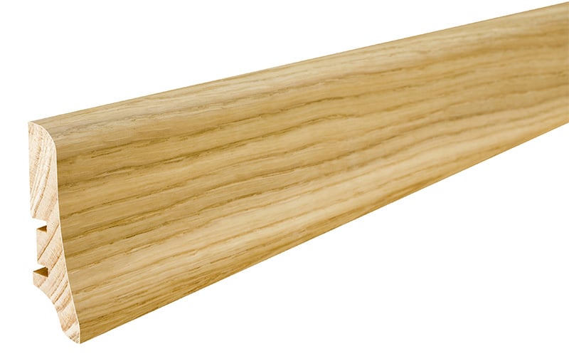 Podlahová soklová lišta dýhovaná, dýha dub, olej, 2200 x 58 mm, profil P20, P2001091A