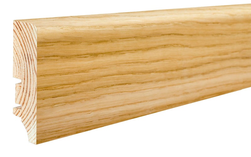 Podlahová soklová lišta dýhovaná, dýha dub, olej, 2200 x 60 mm, profil P6P, P6P01091A