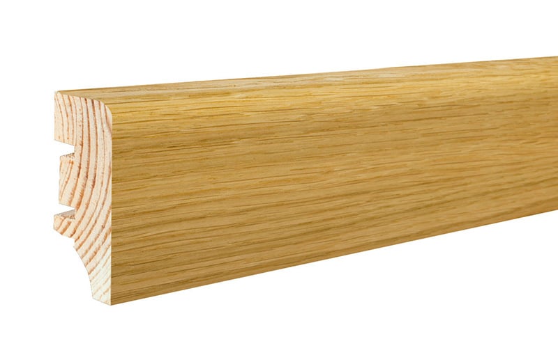 Podlahová soklová lišta dýhovaná, dýha jasan, lak standard, 2200 x 40 mm, profil P4P, P4P01011A