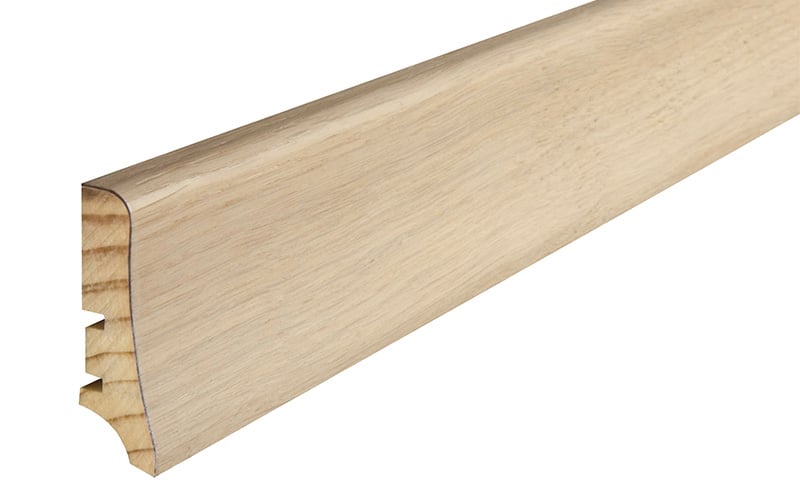Podlahová soklová lišta dýhovaná, dýha dub, olej, 2200 x 58 mm, profil P20, P2001031A