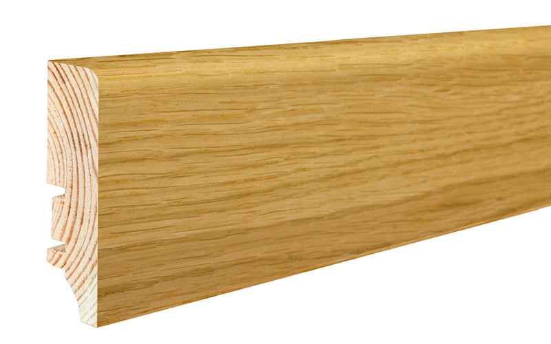 Podlahová soklová lišta dýhovaná, dýha dub, 2200 x 60 mm, profil P6S, P6S01011A