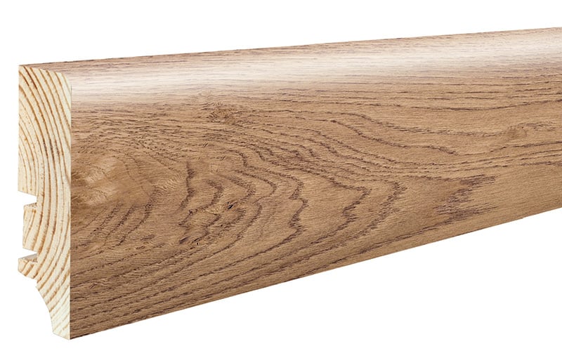 Podlahová soklová lišta dýhovaná, dýha dub, lak, 2200 x 60 mm, profil P6P, P6P01492A