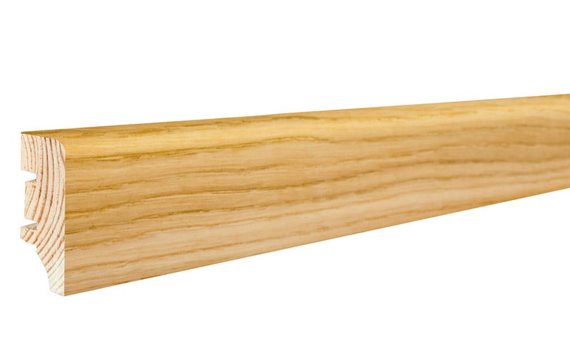 Podlahová soklová lišta dýhovaná, dýha jasan, olej, 2200 x 40 mm, profil P4P, P4P01091A