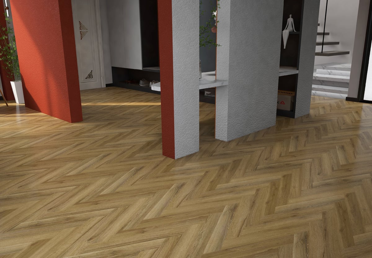 Dub Lizbona Midland Herringbone - SPC vinylová podlaha