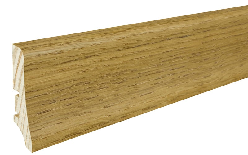 Podlahová soklová lišta dýhovaná, dýha dub, olej, 2200 x 58 mm, profil P20, P2001072A