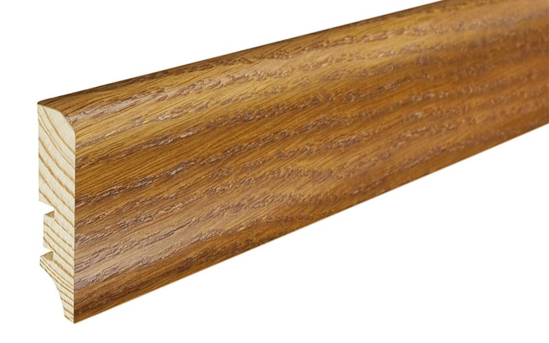 Podlahová soklová lišta dýhovaná, dýha dub, lak standard, 2200 x 60 mm, profil P50, P5001051A