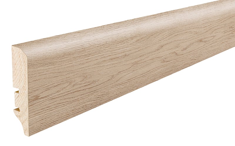 Podlahová soklová lišta dýhovaná, dýha dub, cream2, lak standard, 2200 x 60 mm, profil P50, P5001332A