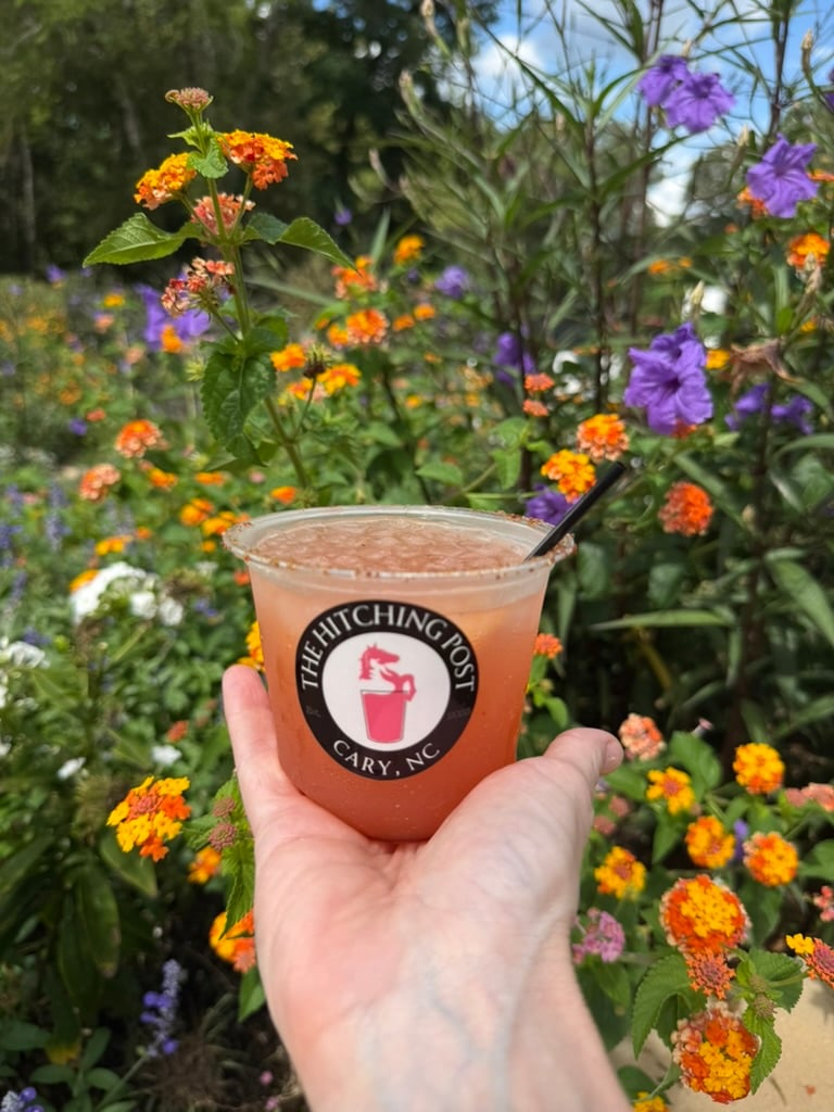 Freshly prepared cocktail with seasonal ingredients at The Hitching Post