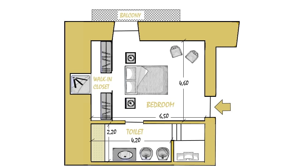 Deluxe Venere, planimetria