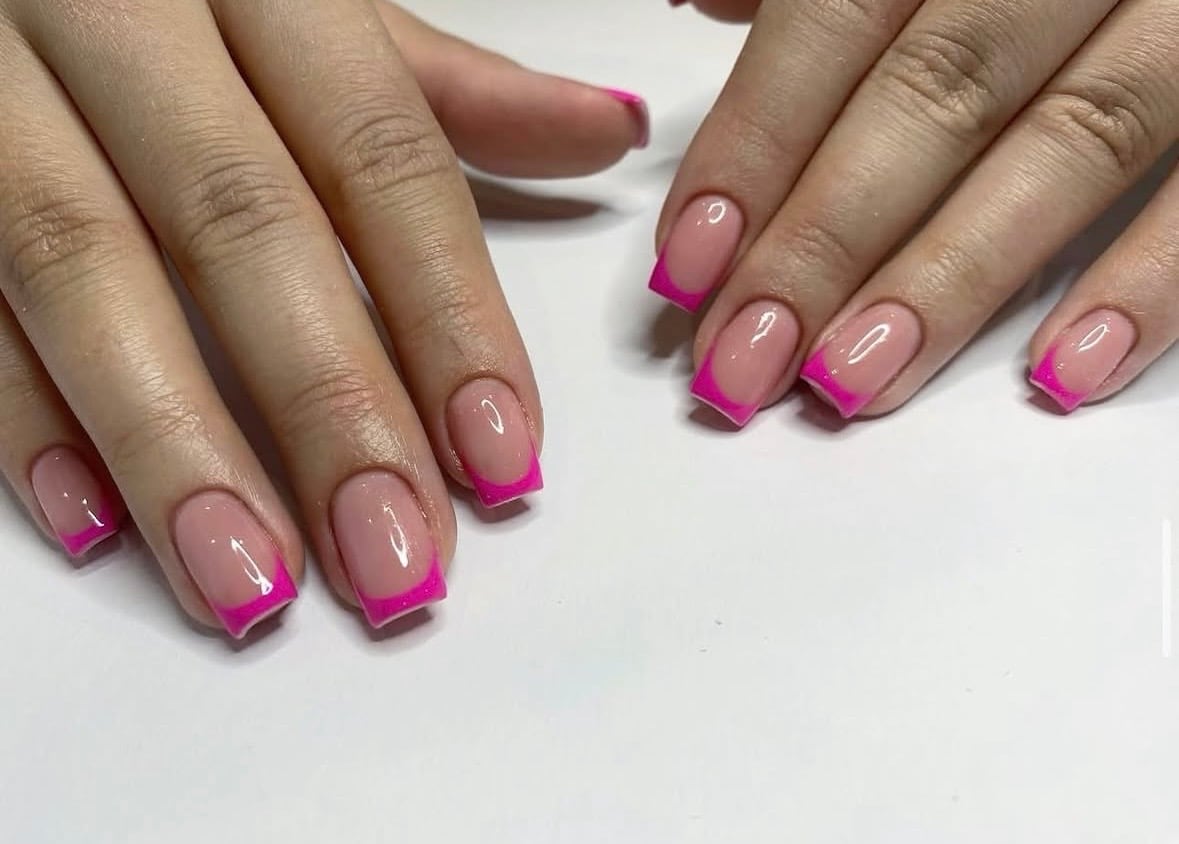 Hot pink French tips