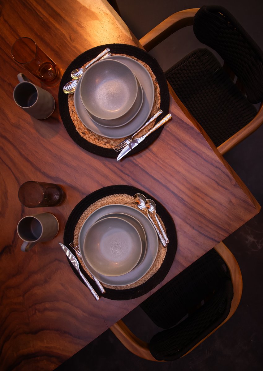 Elegant dining table setting at Wabi Sabi Residences
