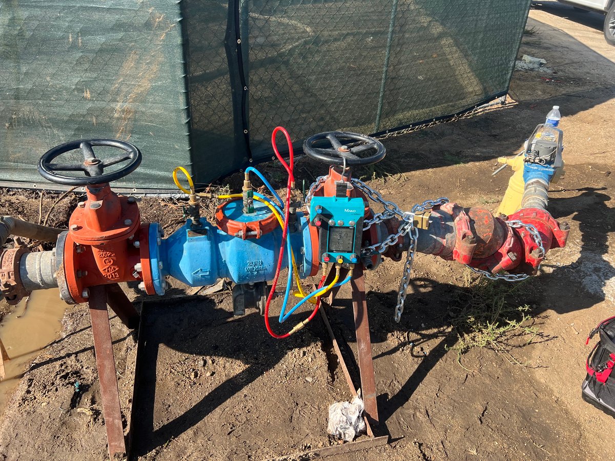 Commercial Zurn Wilkins backflow assembly tested and certified