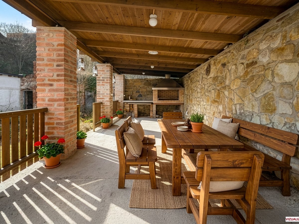 Vizualizace – krytá terasa