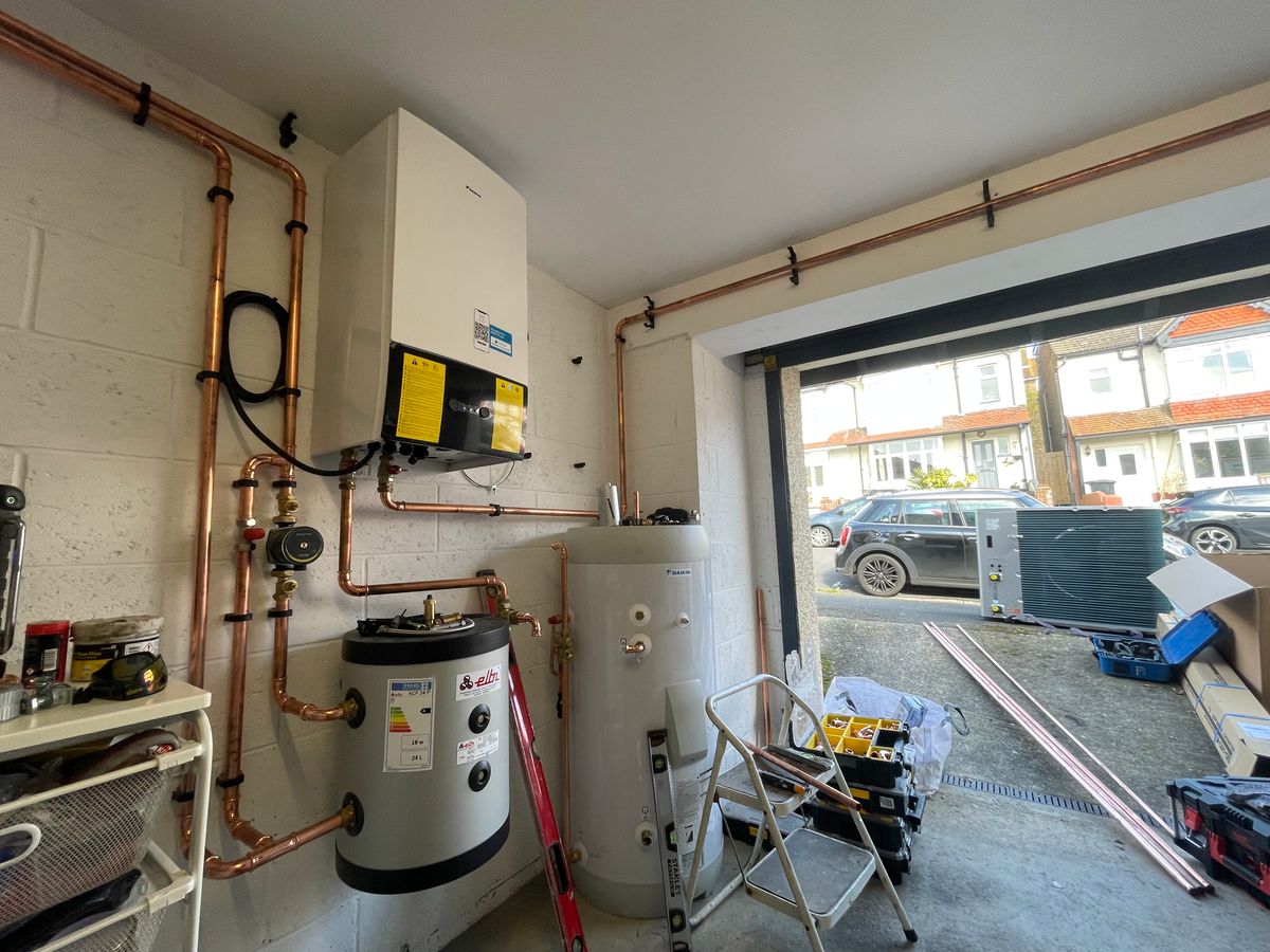 Boiler installation with new radiators