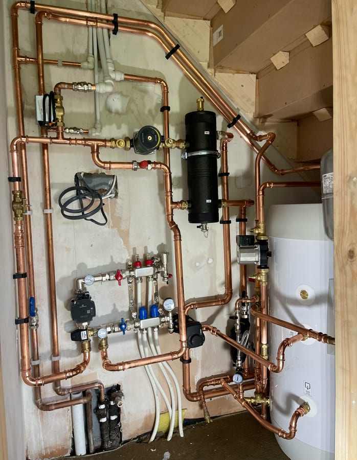 After heat pump install — Detached home in Stanway
