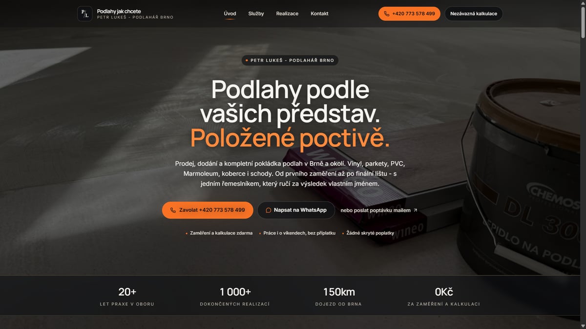 Náhled webu Podlahy jak chcete