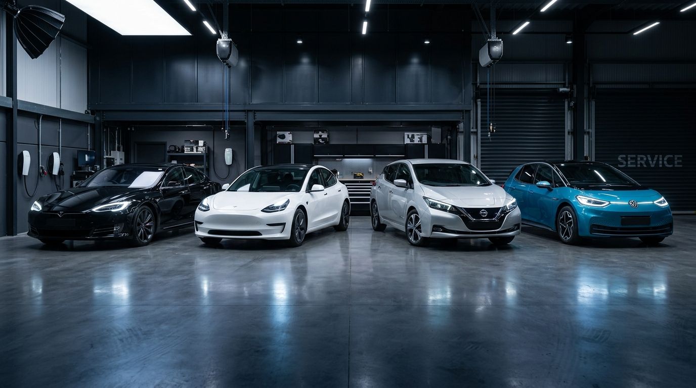 Elektromobily v servisu – Tesla Model S, Tesla Model 3, Nissan Leaf, VW ID.3