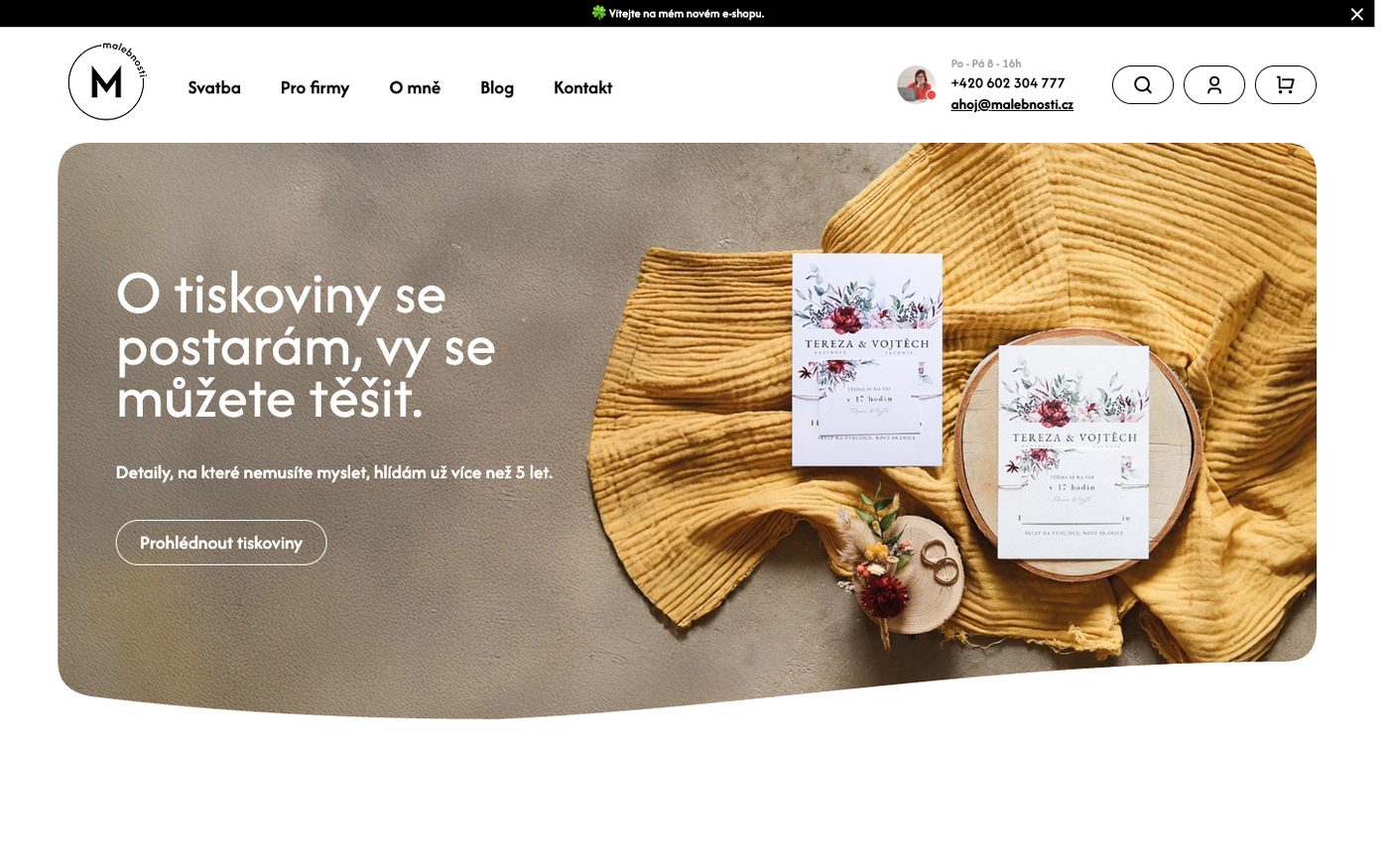 E-shop Malebnosti na počítači