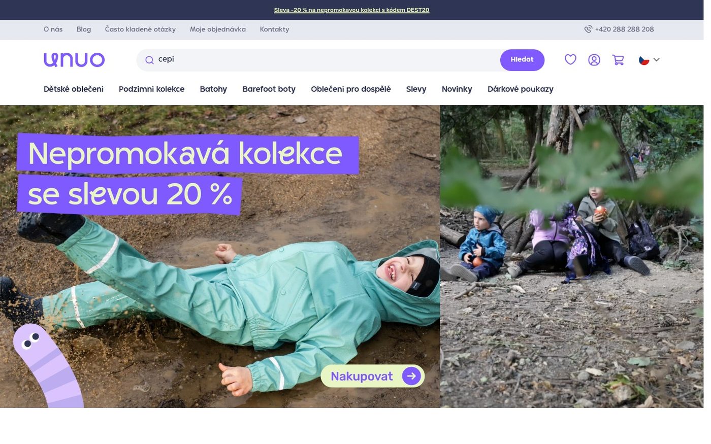 E-shop Unuo na počítači