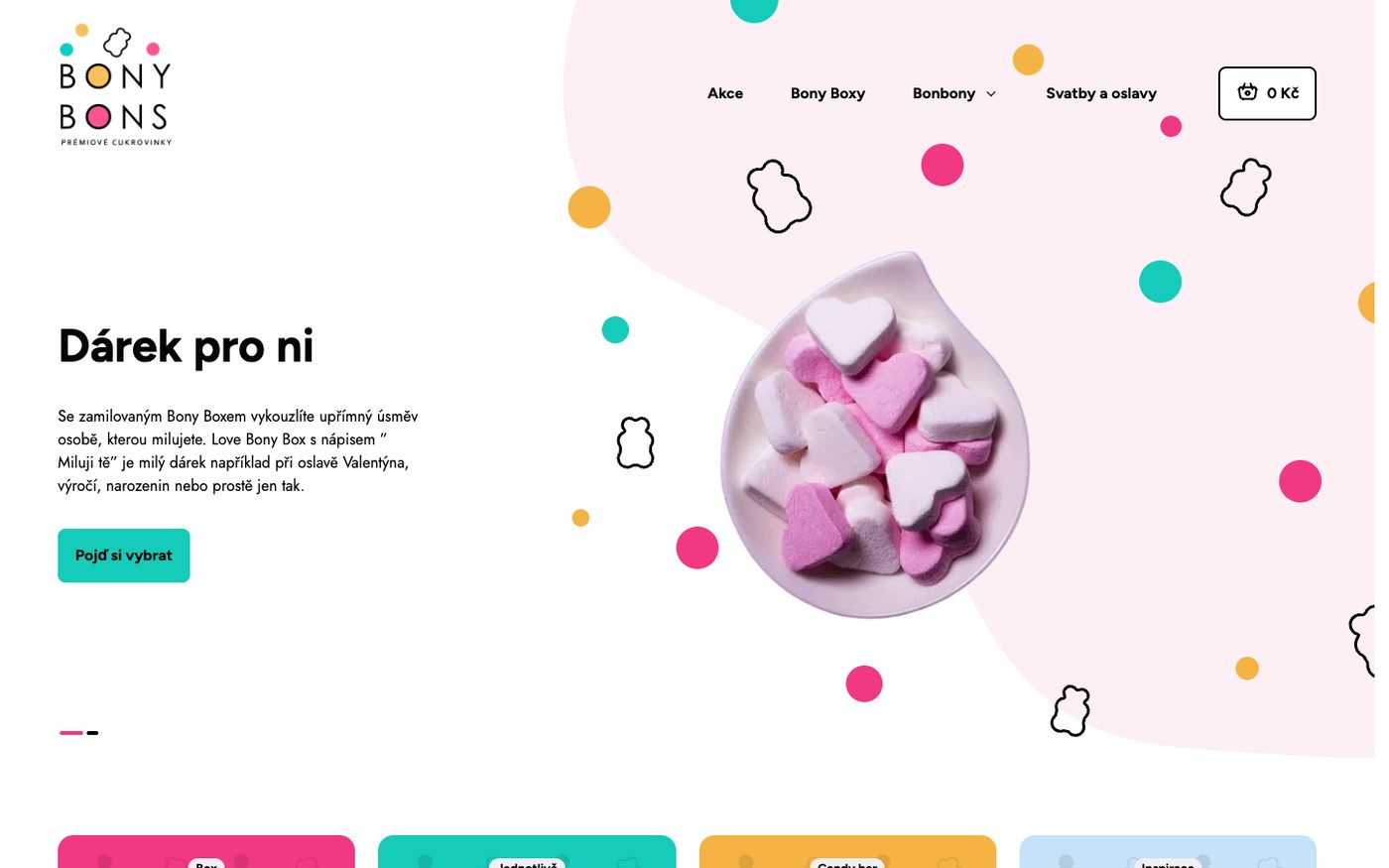 E-shop Bonybons na počítači