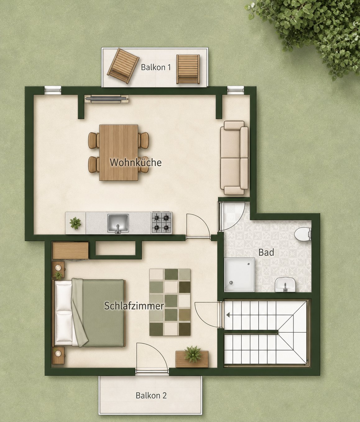 Grundriss Ferienwohnung Frohe Aussicht