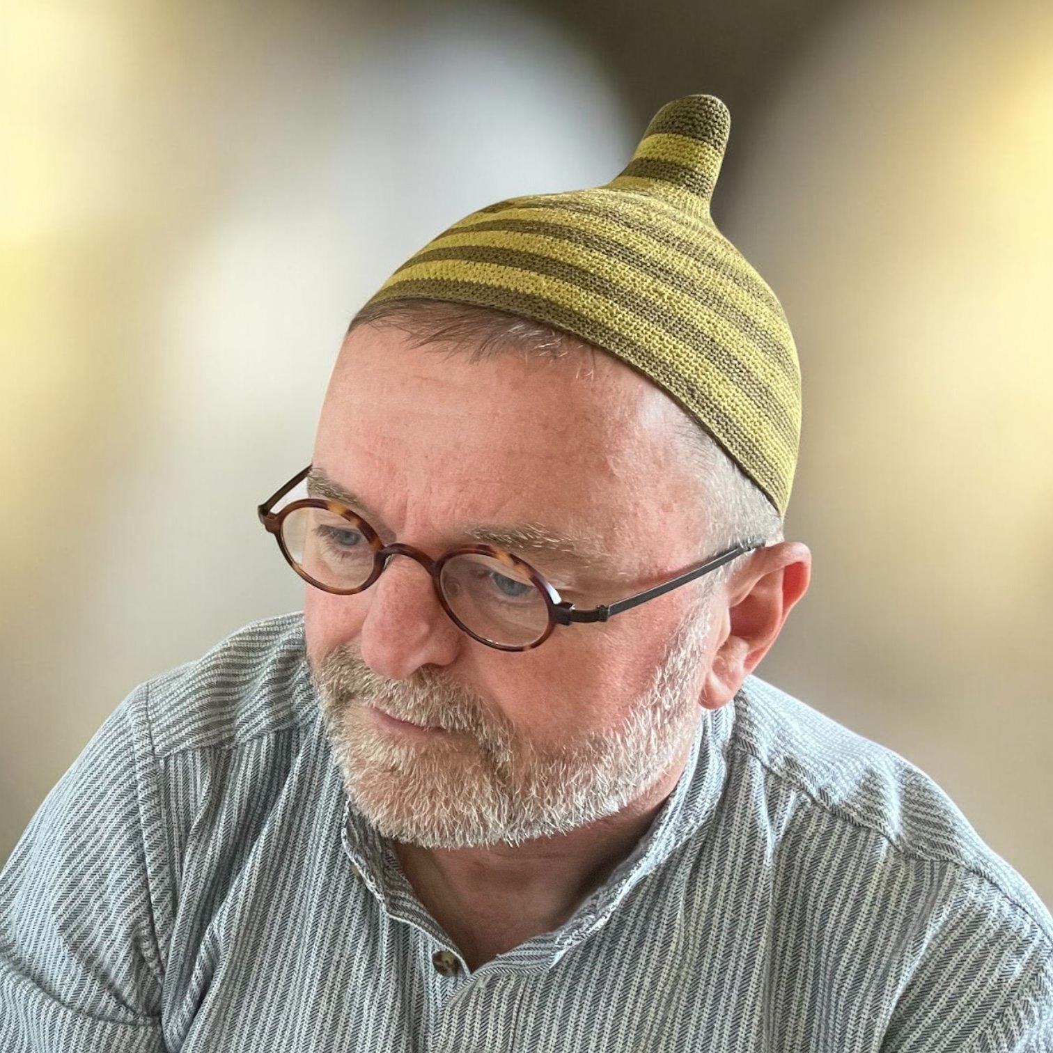 Leif Hygild med strikket hue