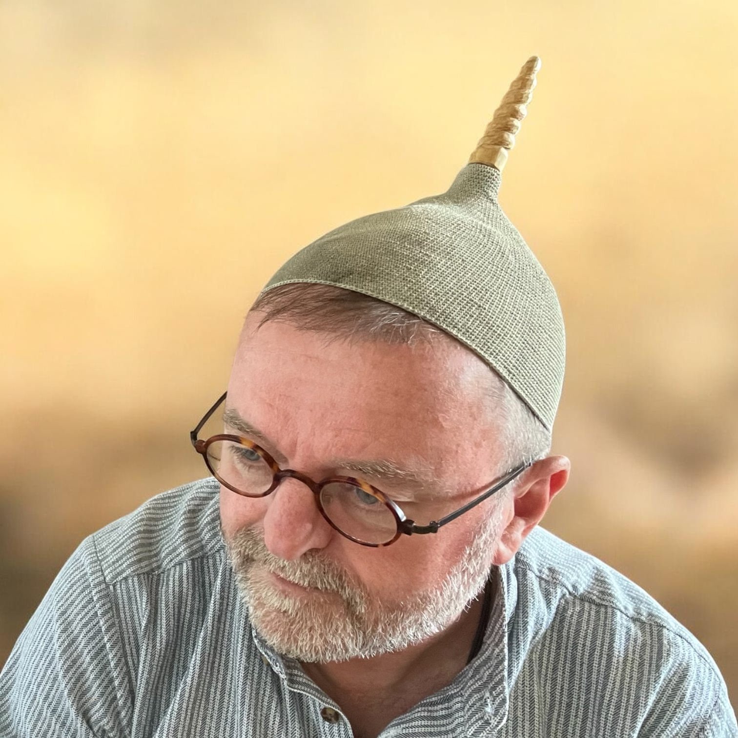 Leif Hygild fra billedsessionen med strikhue