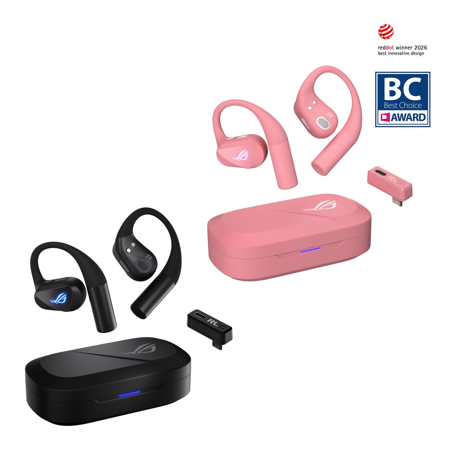 ASUS ROG Cetra Open Wireless – Růžová (Dusk Pink)