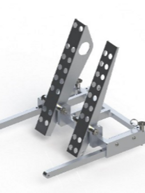SolidWorks render of the FSAE pedal box rails