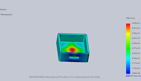 FEA displacement simulation of the enclosure