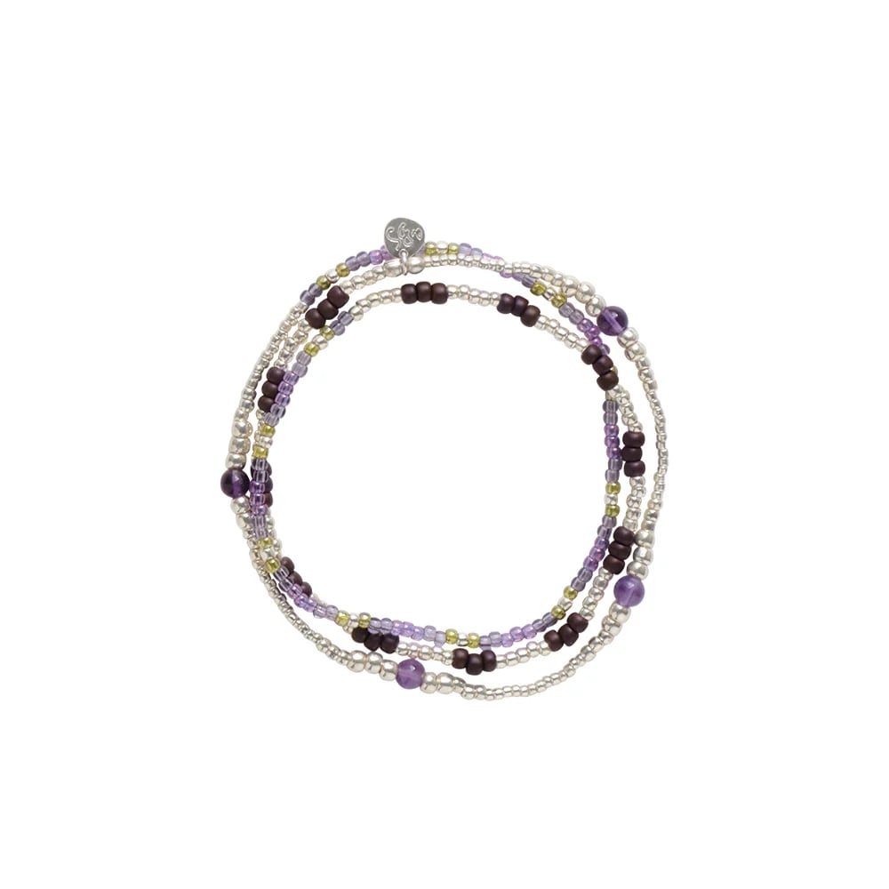 Balanced Amethist Armband – Zilverkleurig