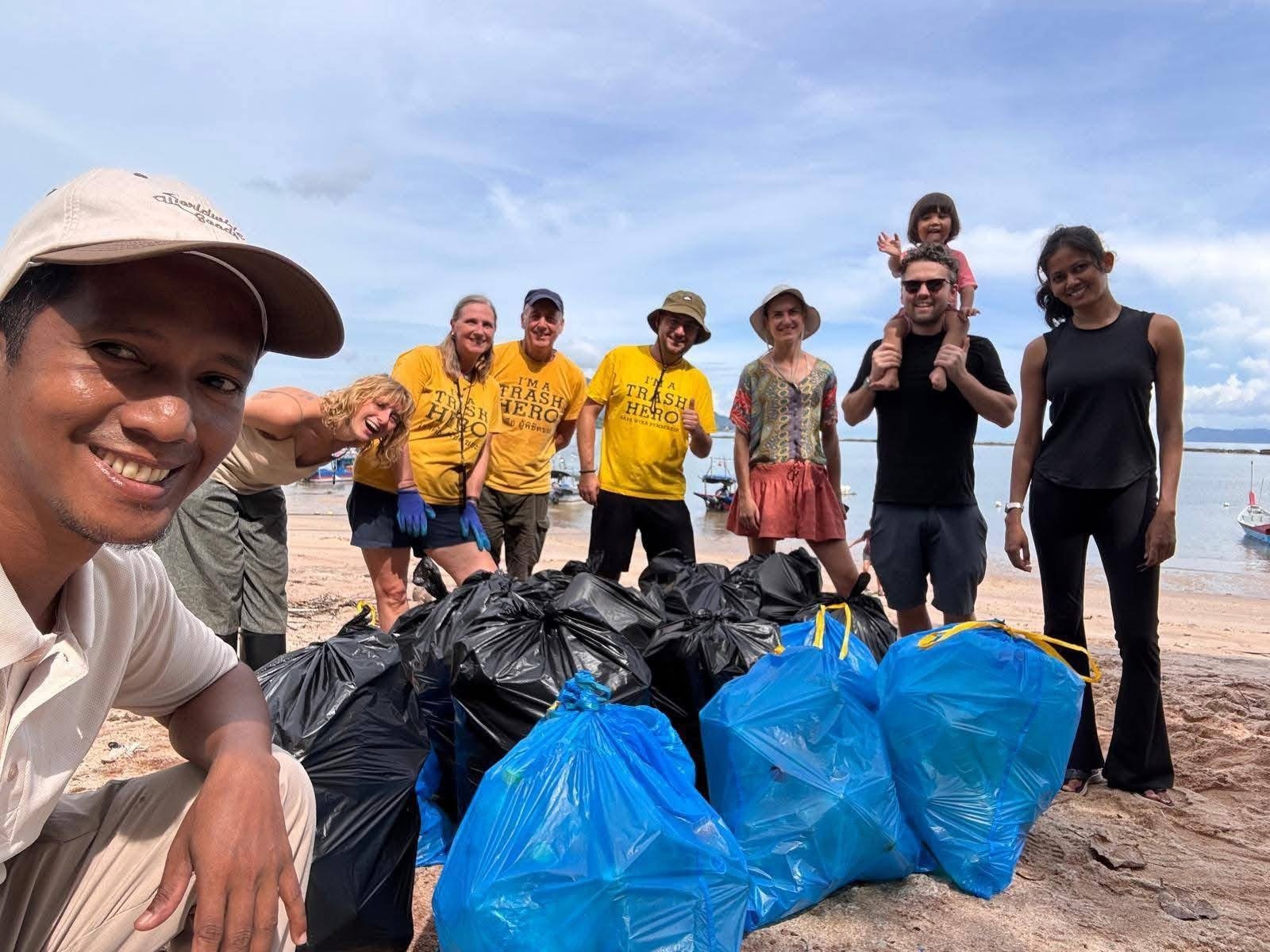 Trash Hero Langkawi volunteers at a community cleanup
