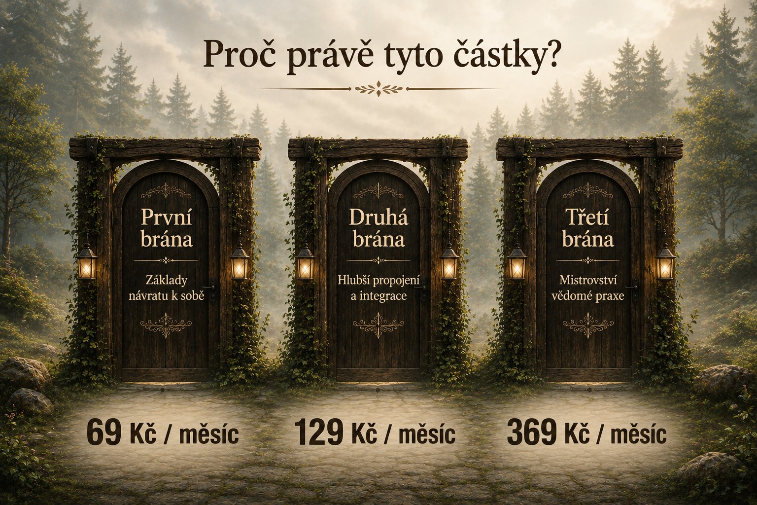 Proč právě tyto částky – tři brány členství