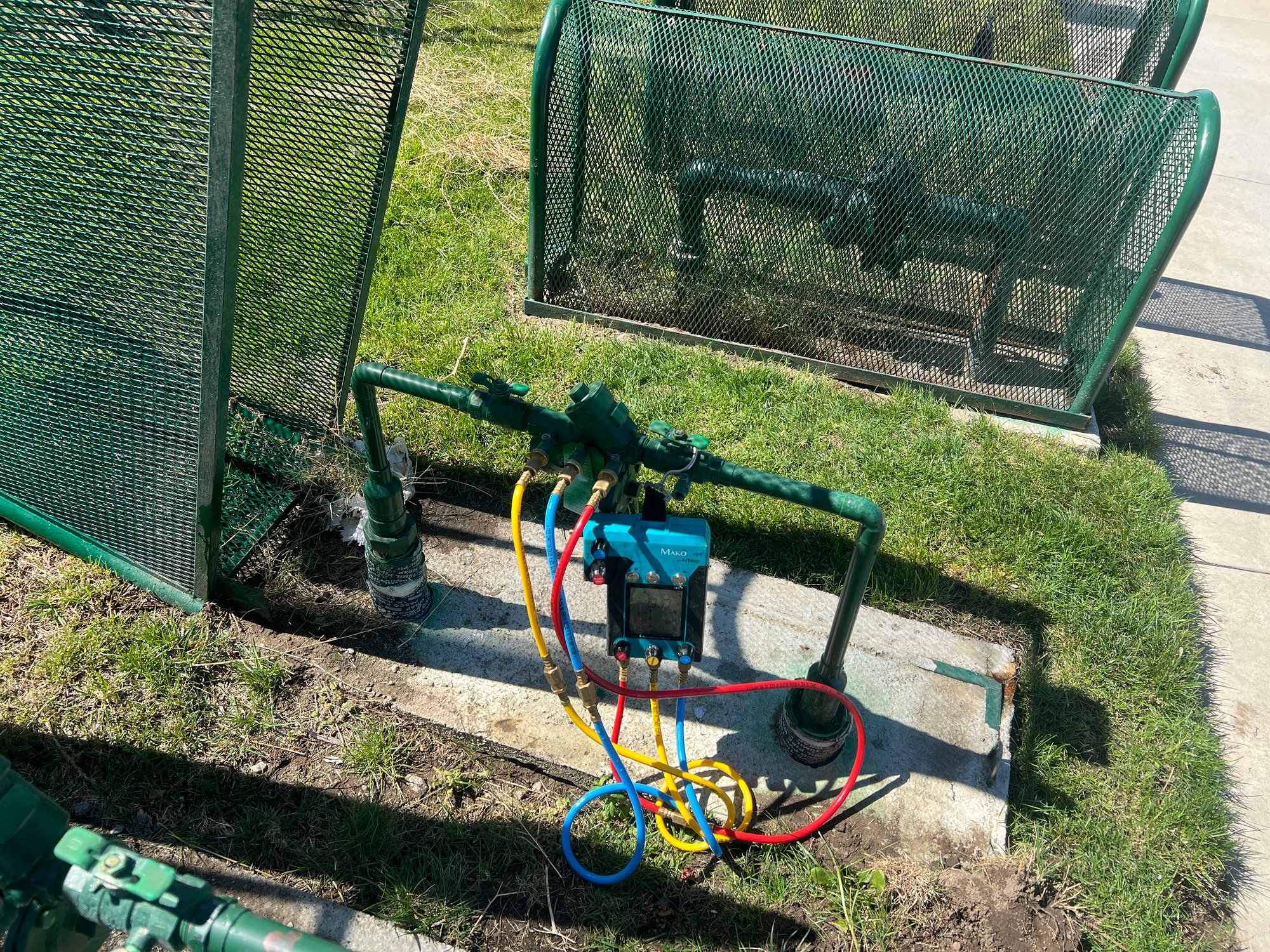 Annual backflow compliance test at commercial property