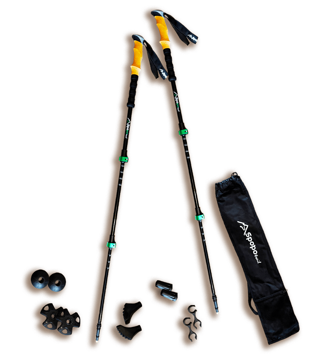 SpopoTrail teleskopické trekingové hole — sada 2 holí