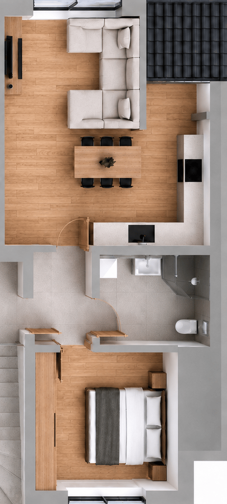 Byt B8 – pohled