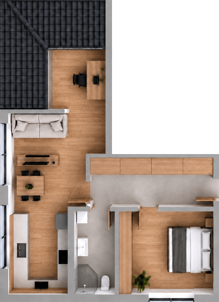 Byt B7 – pohled