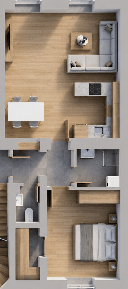 Byt B4 – pohled