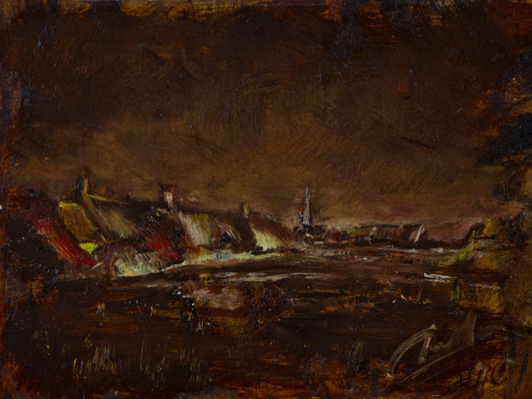 Nacht over het dorp