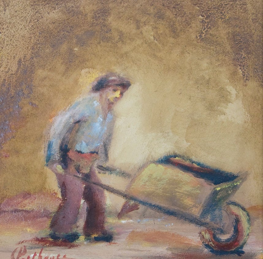 Boer met kruiwagen I