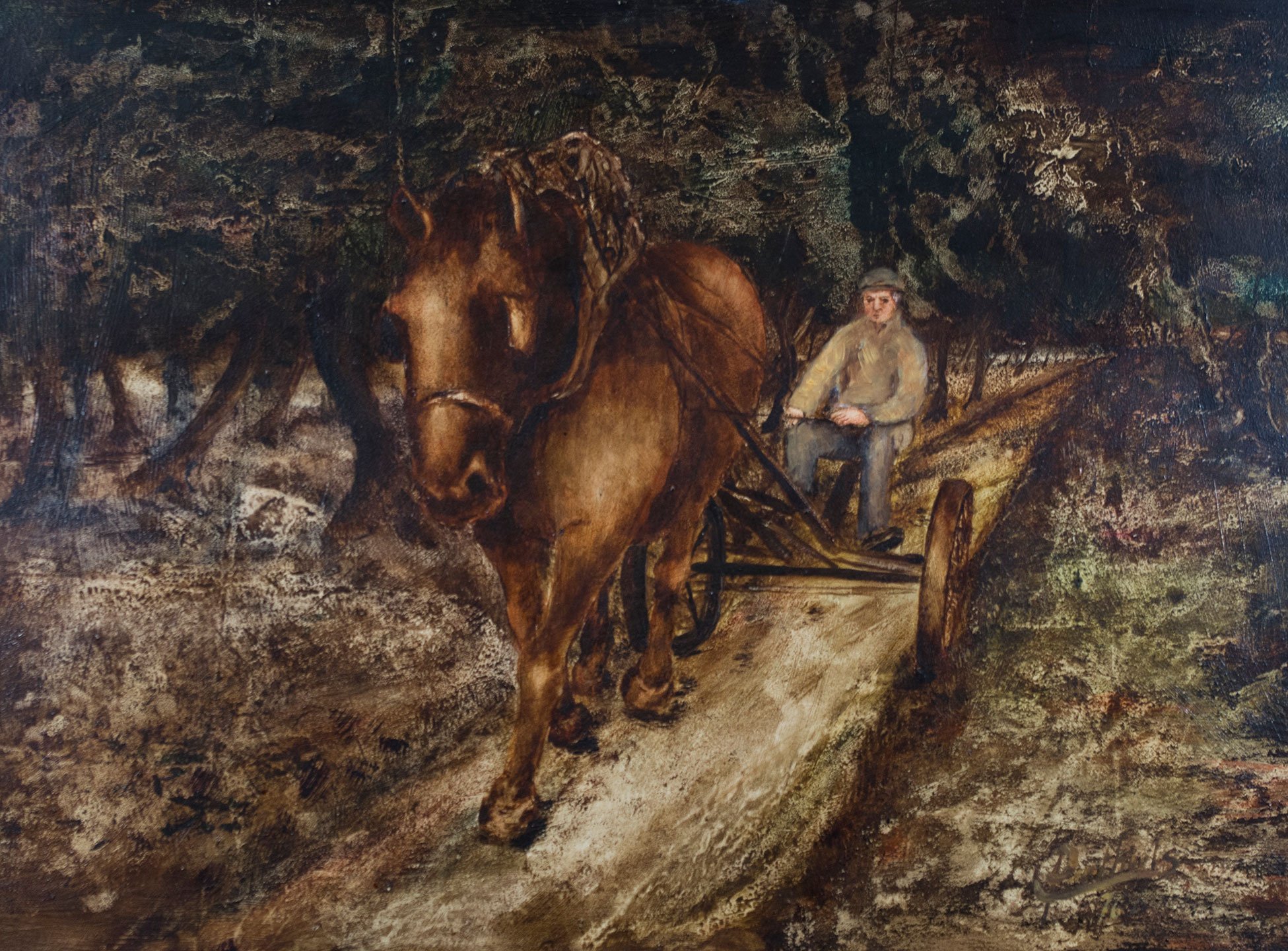 Boer met kar