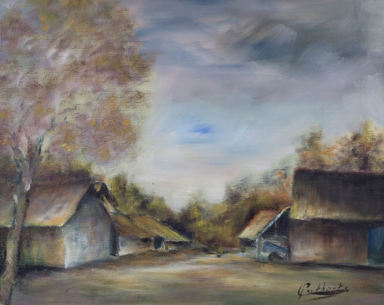 Hoeve bij bos