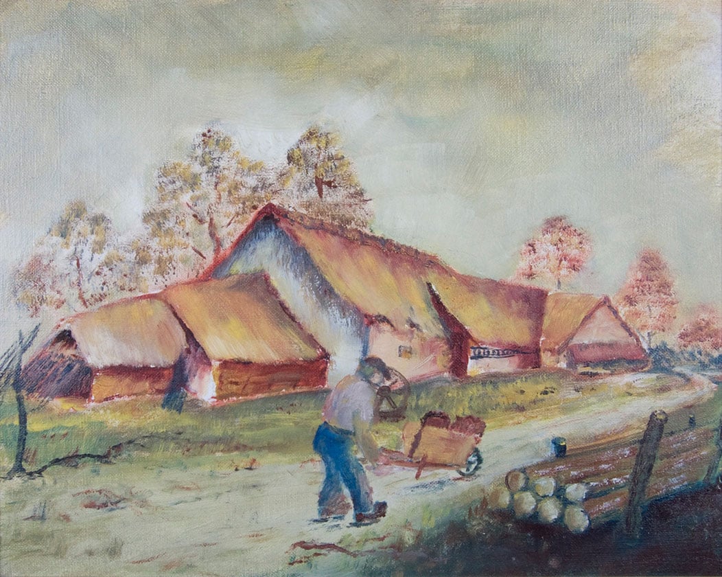 Boer met kruiwagen II