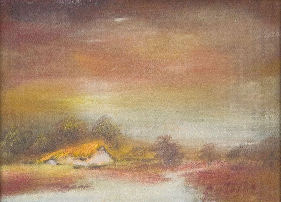 Huisje bij bomen