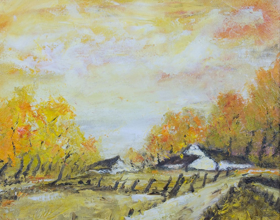 Boerderij in de lente