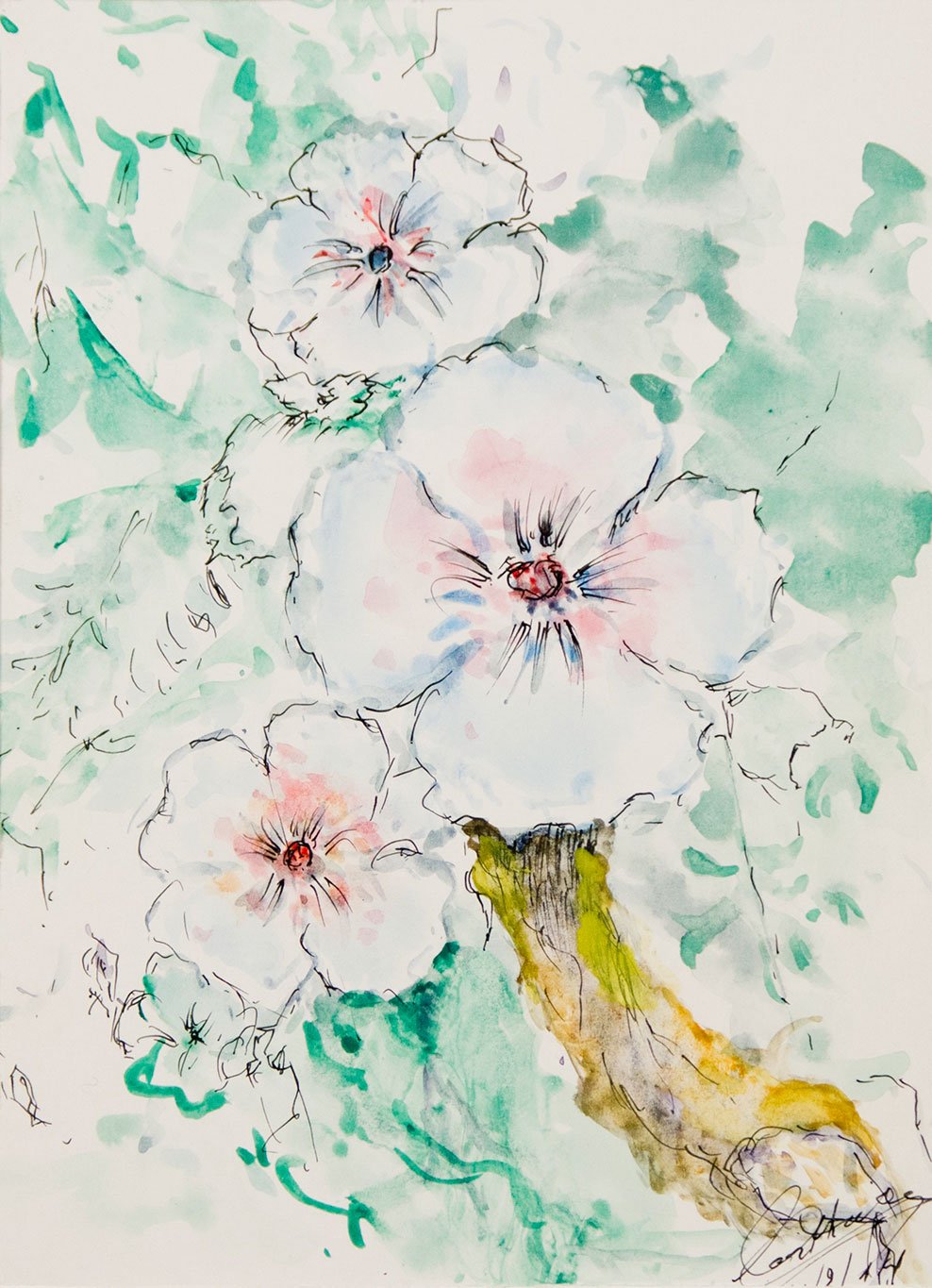 Groene bloemen